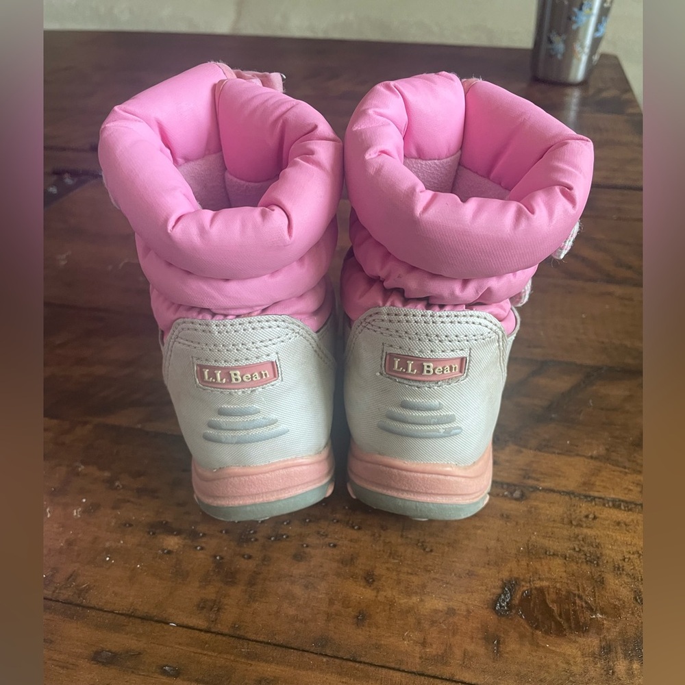 L.L. Bean Pink and Gray Boots with Durable Design